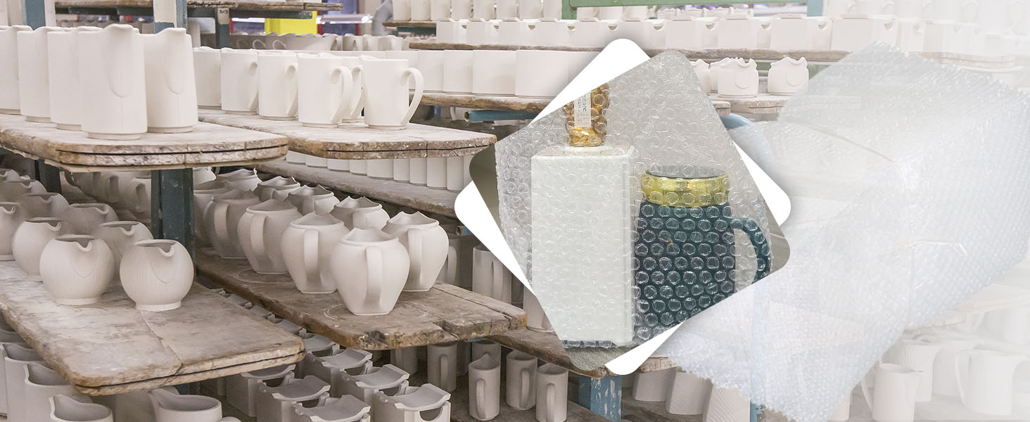 bubble rap pouches for packing ceramic