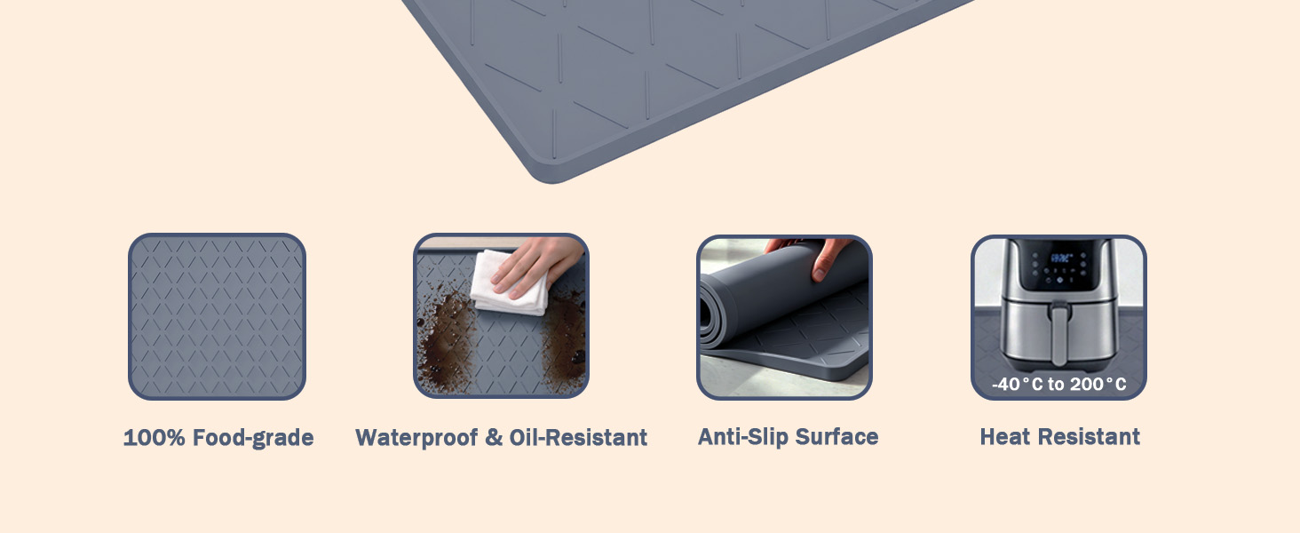 shelf liner, kitchen mat, drawer liner, kitchen organization, cabinet liner, kitchen sink organizer