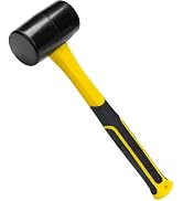 Rubber Mallet Hammer Soft Mallet - 12.4 oz Rubber Hammer Mallet, Soft Rubber Head Hammer, Mallets...