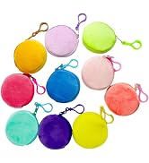 iToolai Women's Plush Solid Colors Coin Pouches Set with Key Hooks Small Bags for Miscellaneous S...
