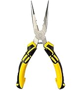 BOOSDEN 8 inch Needle Nose Pliers with Side Cutters, Precision Long Nose Pliers with Wire Cutters...