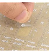 Universal English Keyboard Stickers, Replacement Computer Laptop Keyboard Stickers Transparent Ba...