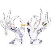 ZOOFOX 2 Pieces Jewelry Display Holder, Polyresin Mannequin Shaped Jewelry Organizer, Jewelry Dis...