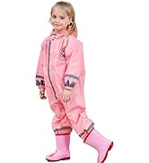 SSAWcasa Toddler Rain Suit,Waterproof Kids Rainsuit,Unisex Baby Rain Coat Coverall