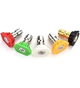 Tool Daily Pressure Washer Spray Nozzle Tips Multiple Degrees, 1/4 inch 5-Pack (2.5 GPM)