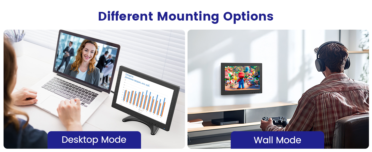 Eyoyo EM116DF 12 Small Monitor Mini LED Screen 1366x768 HD Resolution Video Monitors
