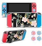 JINGDU Clear Protective Case Compatible with Nintendo Switch 2017, Dockable TPU Cover Accessories...