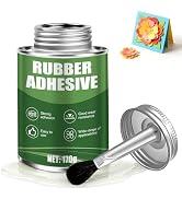 kuailaya Rubber Cement Glue with Brush, Rubber Cement Bottles Paper Cement High-Toughness Elastic...