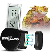 REPTI ZOO Magnetic Reptile Thermometer and Humidity Gauge, Digital LCD Temperature Humidity Monit...