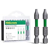 SQ1 Square Drive Impact Bits, 2 Inch Precision Square Bits, High Torque Magnetic S2 Steel Screwdr...