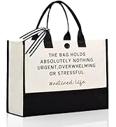 Craftique Retirement Gift for Woman, Funny Retired Cornered Tote Bag, Unique Retirement Gifts for...