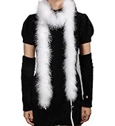 iHUFeather Marabou Feather Boa for Crafts Wedding Party Halloween Costume Christmas Tree Decoration