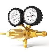 MEANLIN MEASURE Nitrogen Regulator 0-800PSI CGA580 Inlet, 1/4'' Male Connector Heavy-Duty Handle ...