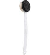 YIOYOODA Pumice Stone Brush for Feet with 13.7" Long Handle, 2-in-1 Shower Foot Scrubber Callus R...