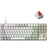 Keychron C1 Pro 8K QMK Wired Custom Mechanical Keyboard, TKL Layout Launcher Support with Hot-Swa...