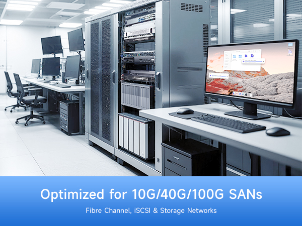 High-performance OM3 LC to LC fiber cable for switches, servers, and storage