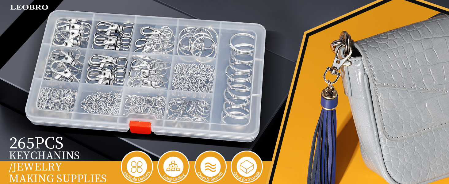 265PCS Keychain Making Supplies Kit