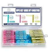 50 Pcs Heat Shrink Connectors Kit,Heat Shrink Wire Connectors,Waterproof Insulated Marine Au...