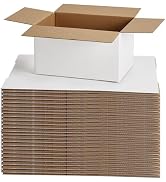 SPEPLA 7x5x4 Shipping Boxes for Small Business,40 Pack White Corrugated Cardboard Box for Packagi...