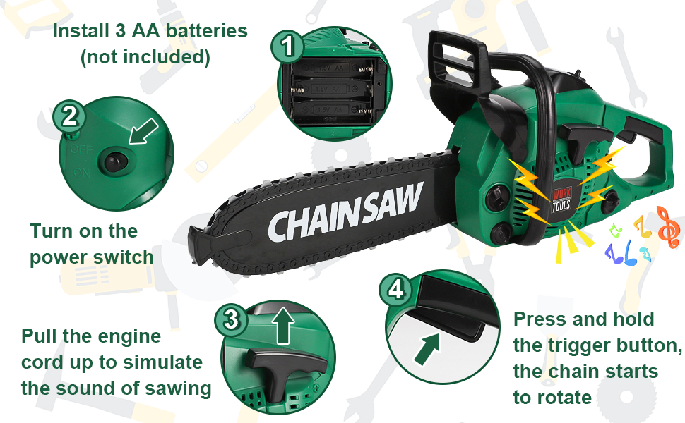 How to Use Electronic Chainsaw Toy?