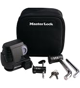 Master Lock Trailer Lock, Trailer Coupler & Receiver Lock Combo Pack, 3794DAT , Red