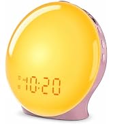 JALL Full-Screen Wake Up Light Sunrise Alarm Clocks for Bedrooms, White Noise Machine for Heavy S...