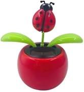 Red Solar Dancing Flower Car Dashboard Decorations - Funny Solar Powered Dancing Flower Pot Car O...