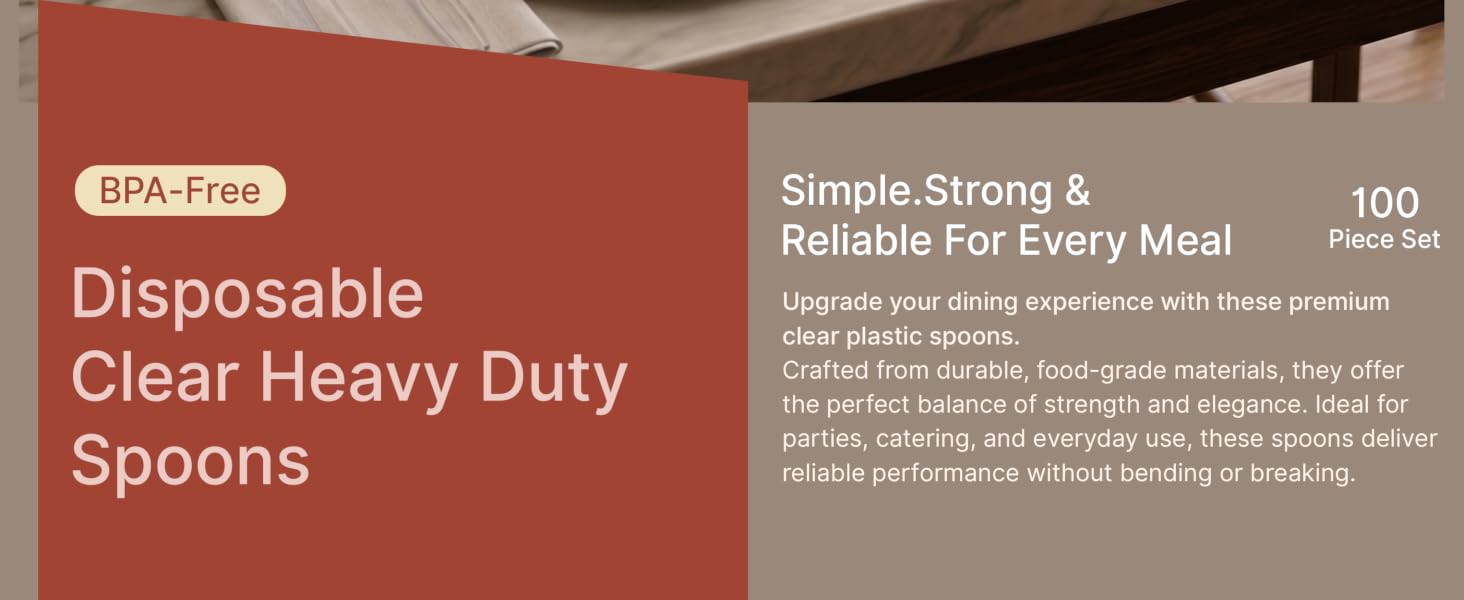 Heavy Duty Plastic Silverware, BPA-Free Food-Grade Materials