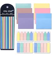 960Pcs Transparent Sticky Note Pads Set,Clear Sticky Notes,Highlight Strips Index Tabs for Annota...