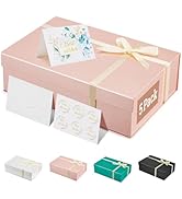 MESHA 13.5x9x4'' 5PC Rose Gold Nice Magnetic Gift Boxes with Ribbons for Wedding Bridesmaid Propo...