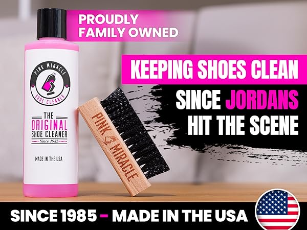 Pink Miracle Shoe Cleaner Kit with Jordans