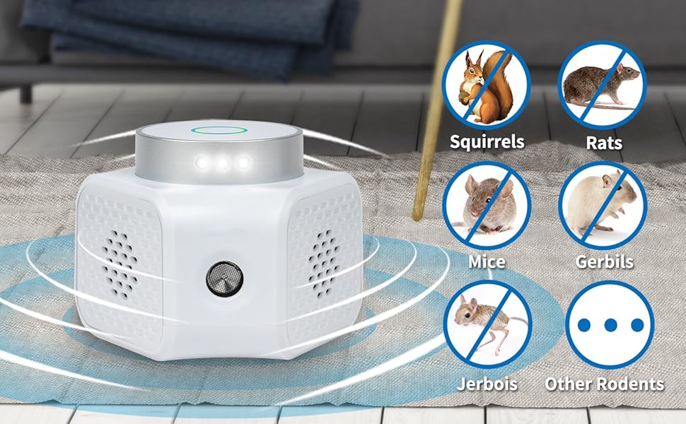 Ultrasonic Rodent Repeller repels different rodent