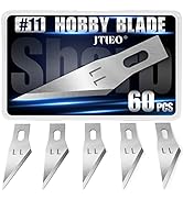 JTIEO 60 PCS Exacto Knife Blades High Carbon Steel #11 Replacement Hobby Blade Hobby Knife Blades...