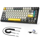 Attack Shark X820Ultra 75% Wireless Mechanical Gaming Keyboard and Coiled Cable Hot Swappable 2.4...