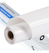 guangyintong Heat Transfer Vinyl White HTV Rolls, 12" x 40ft White Iron on Vinyl for T Shirts, Gl...