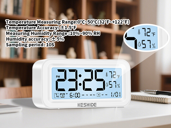 digital clock with temperature
