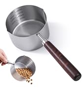 Ondware Pet Food Scoop, 1 Cup, 304 Stainless Steel, Wooden Handle | Cup And Ml Markings, Portion ...