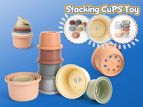 8 Stacking Cups Set