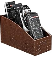 Remote Control Holder with 4 Compartments Trapezoid Design, KENOBEE Desktop Caddy Storage Stand O...