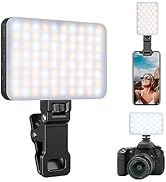 King Ma Portable Selfie Phone Light, 3 Modes LED Clip on Light Rechargeable Video Light for iPhon...