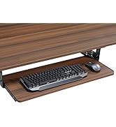 EUREKA ERGONOMIC Adjustable Keyboard Tray Under Desk, 28x11 Inch Large Slide Out Keyboard & Mouse...