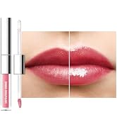 HHLTOH 2-in-1 Matte Liquid Lipstick & Clear Lip Gloss, Long Lasting Waterproof Smudge Proof 24 Ho...