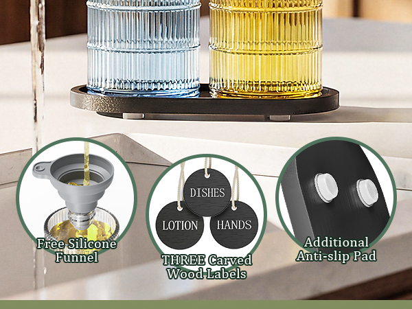 hand soap dish soap dispenser set