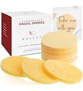 Facial Sponges - 50 Count Compressed Cellulose Face Cleansing and Exfoliating Sponges, Reusable M...