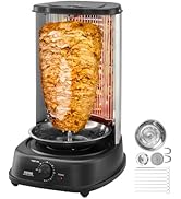 VEVOR Shawarma Grill Machine, Vertical Chicken Shawarma Cooker Machine Countertop, Electric Stain...