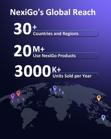 A Global Map Highlighting NexiGo’s Worldwide Market Presence