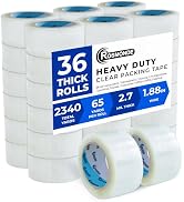 Rosmonde Packing Tape Bulk, 36 Pack, Strong Adhesive Clear Tape, 1.88