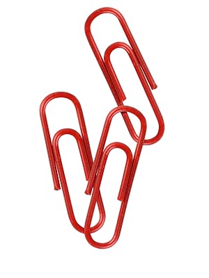red regular 1 inch paper clips