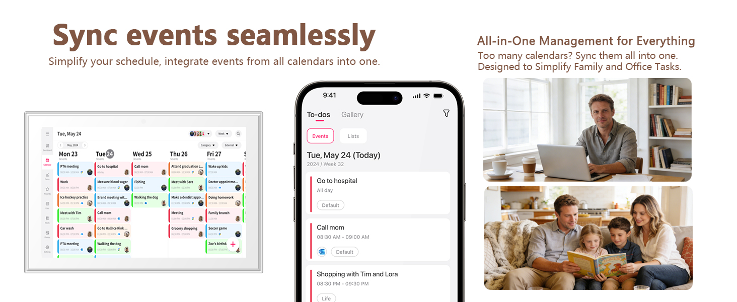 10.1" Digital Calendar