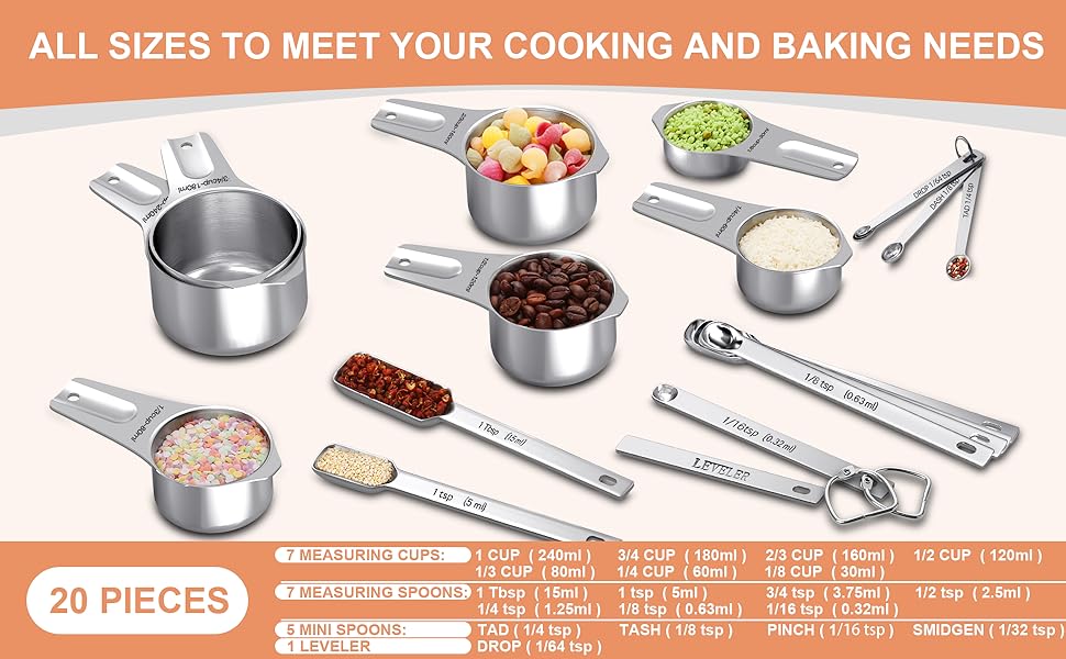 measuring cups and spoons